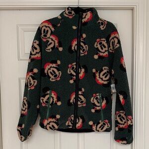 Disney Christmas Santa Mickey Mouse Fleece Jacket
